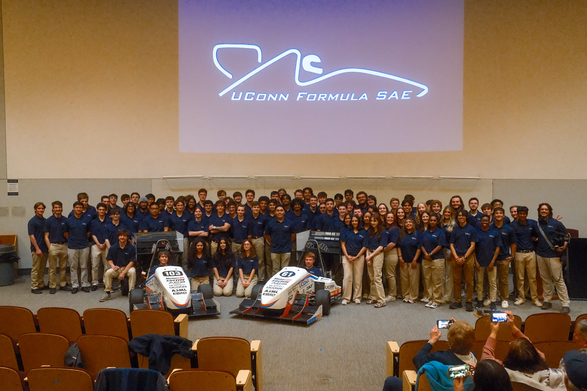 UConn Formula SAE team members